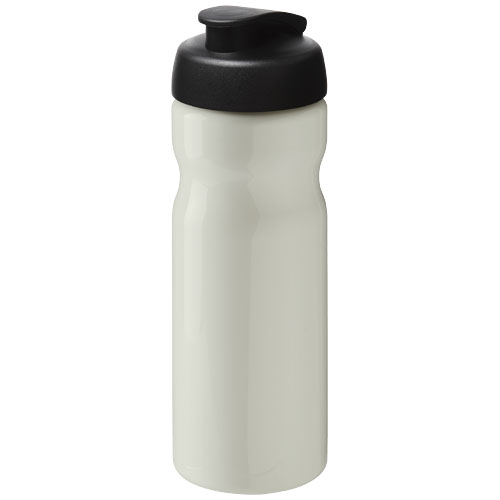 Bouteille de sport publicitaire 650ml Ocean Plastic H2O Active® Ivoire et Noir